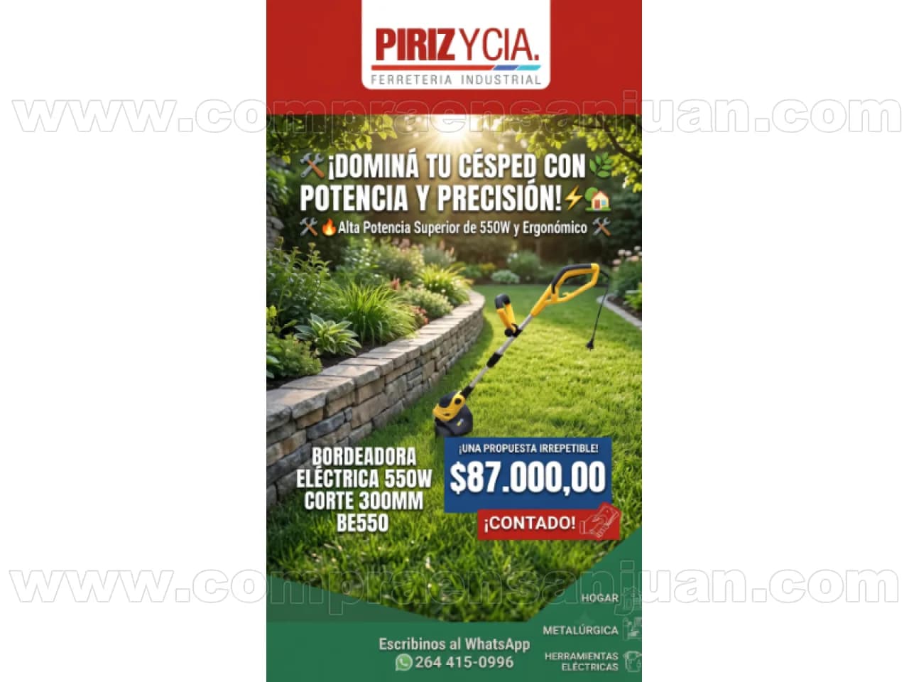 Bordeadora Electrica 550w Corte 300mm Be550