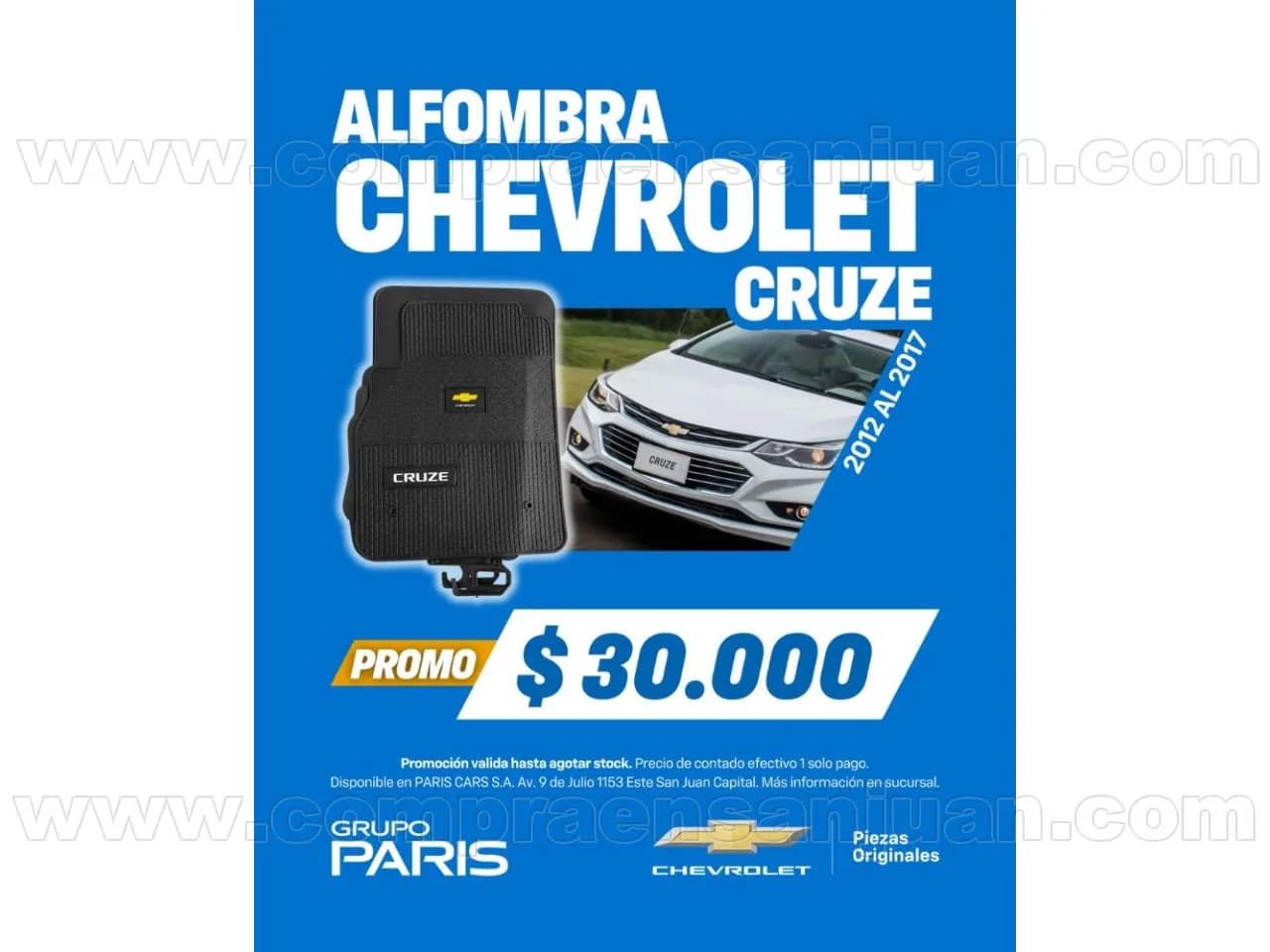 Cubre Alfombras Chevrolet Originales