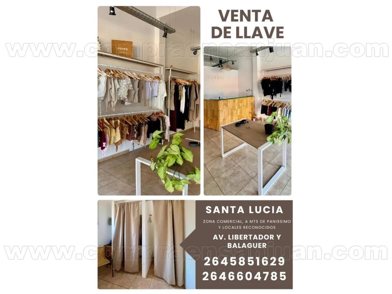 Venta De Llave De Negocio. Santa Lucia