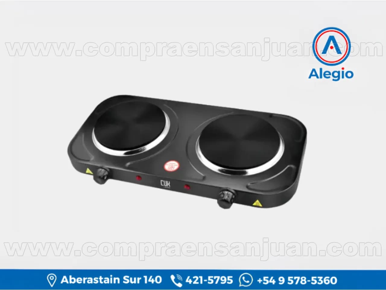 Anafe Electrico Cuk By Gadnic Anafe113 2 Hornalla 2500w - Nuevo (#84586)