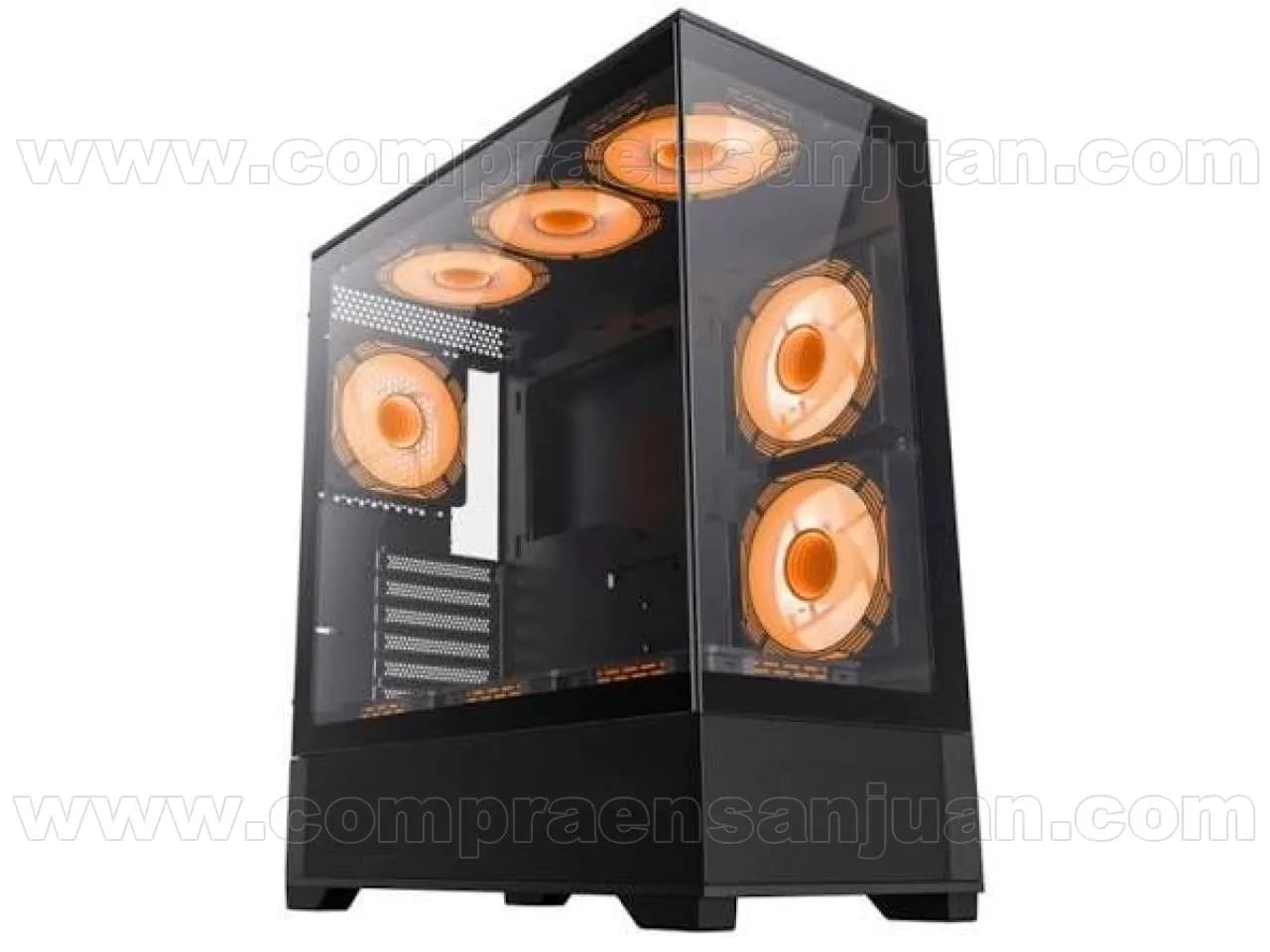 🖥️ Gabinete Gamer Gamemax Vista Ab - ¡6 Fans Argb + Compatibilidad E-atx