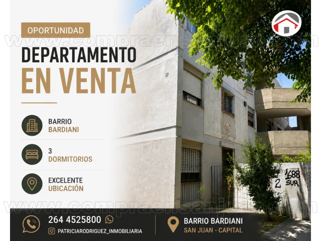 Inmobiliaria Vende Departamento 3 Dormitorios Barrio Bardiani 2° Piso Totalmente Remodelado