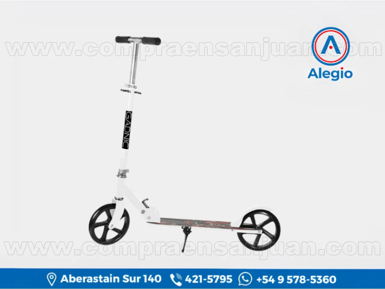 Monopatin Urbano Plegable Gadnic City Pro Moninf4b - Construcción Sólida Y Resistente - Nuevo (#84561)