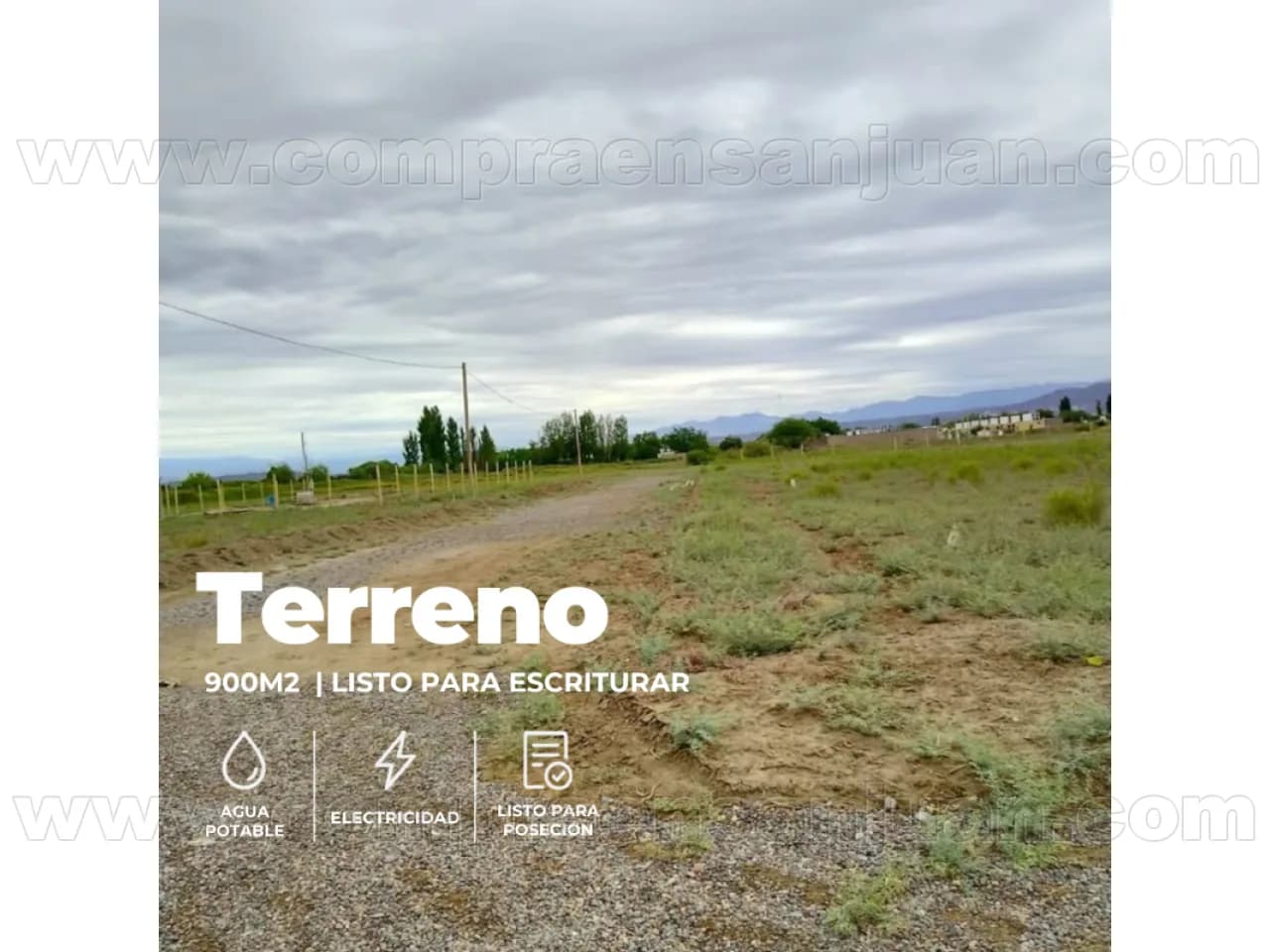 Vendo Lote 900m2 - Albardón