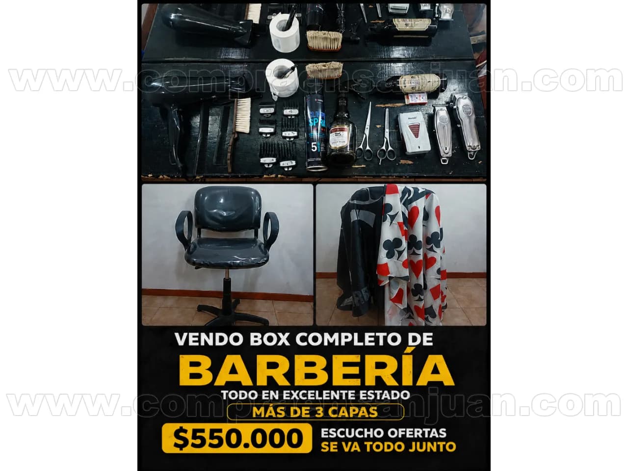 Vendo Box Completo De Barbería Líquido $550.000 Escucho Ofertas