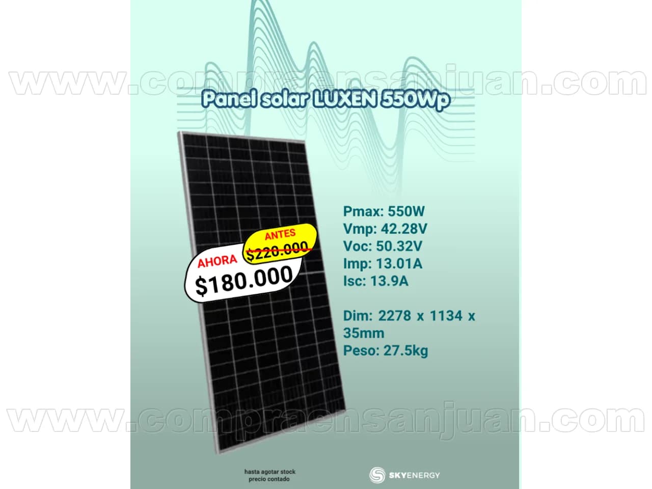 Panel Solar 550wp