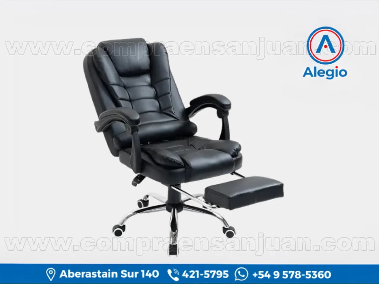Silla De Oficina Ergonomica Circle Line Cl-oc005 Gerencial Negro - Soporta Hasta 150kg - (#84455)