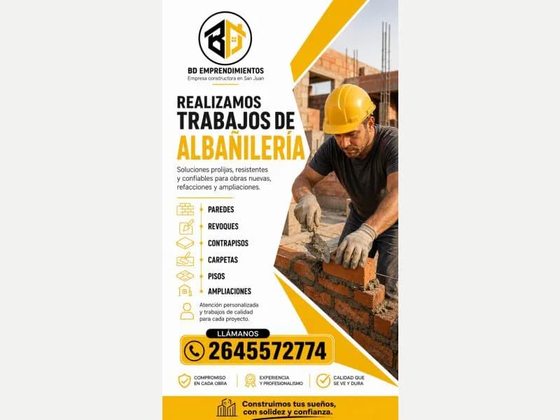 Albañileria Construcción Y Albañilería Oficios Servicios en San Juan