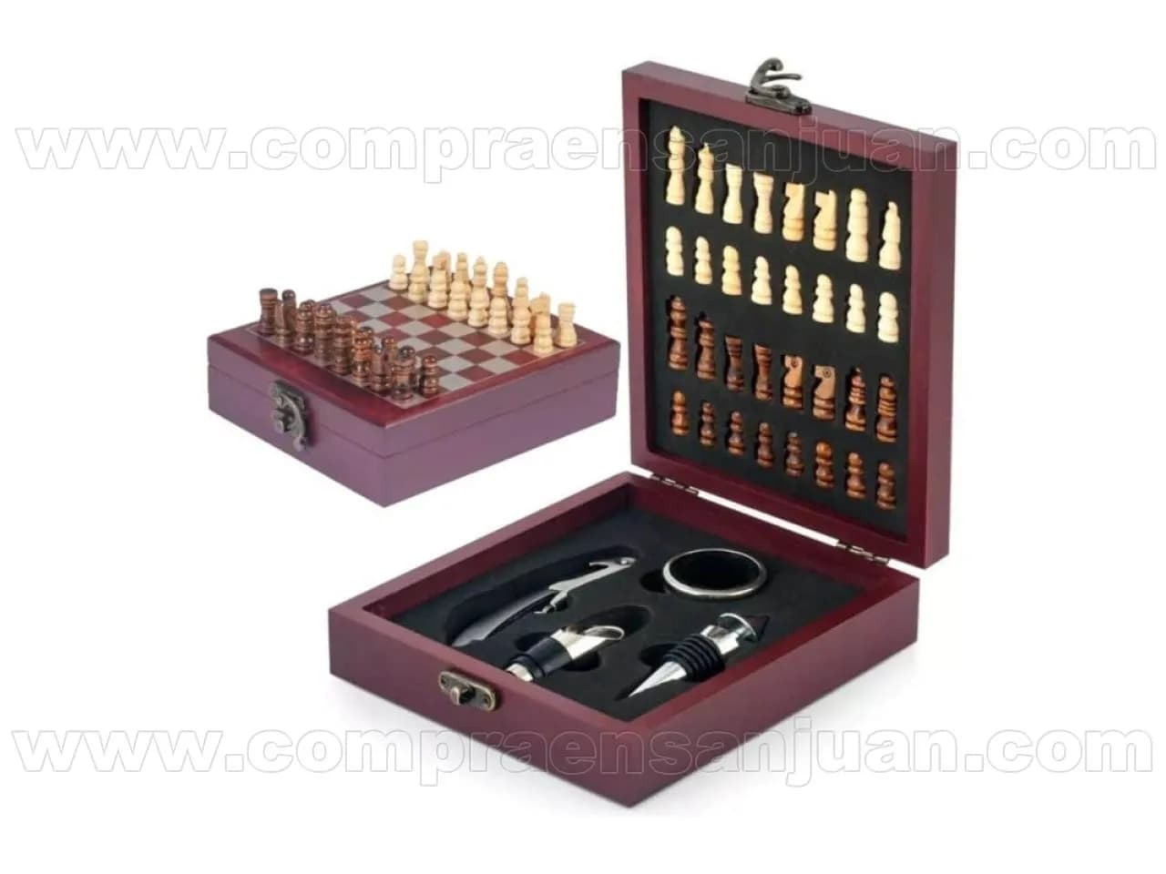 Juegos De Mesa Ajedrez De Madera Con Un Kit De Saca Corcho