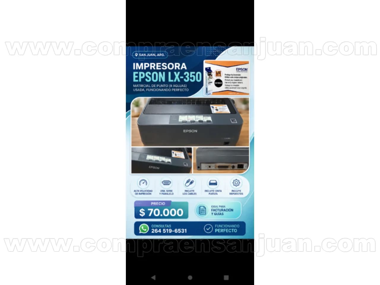 Impresora Epson Lx-350 -