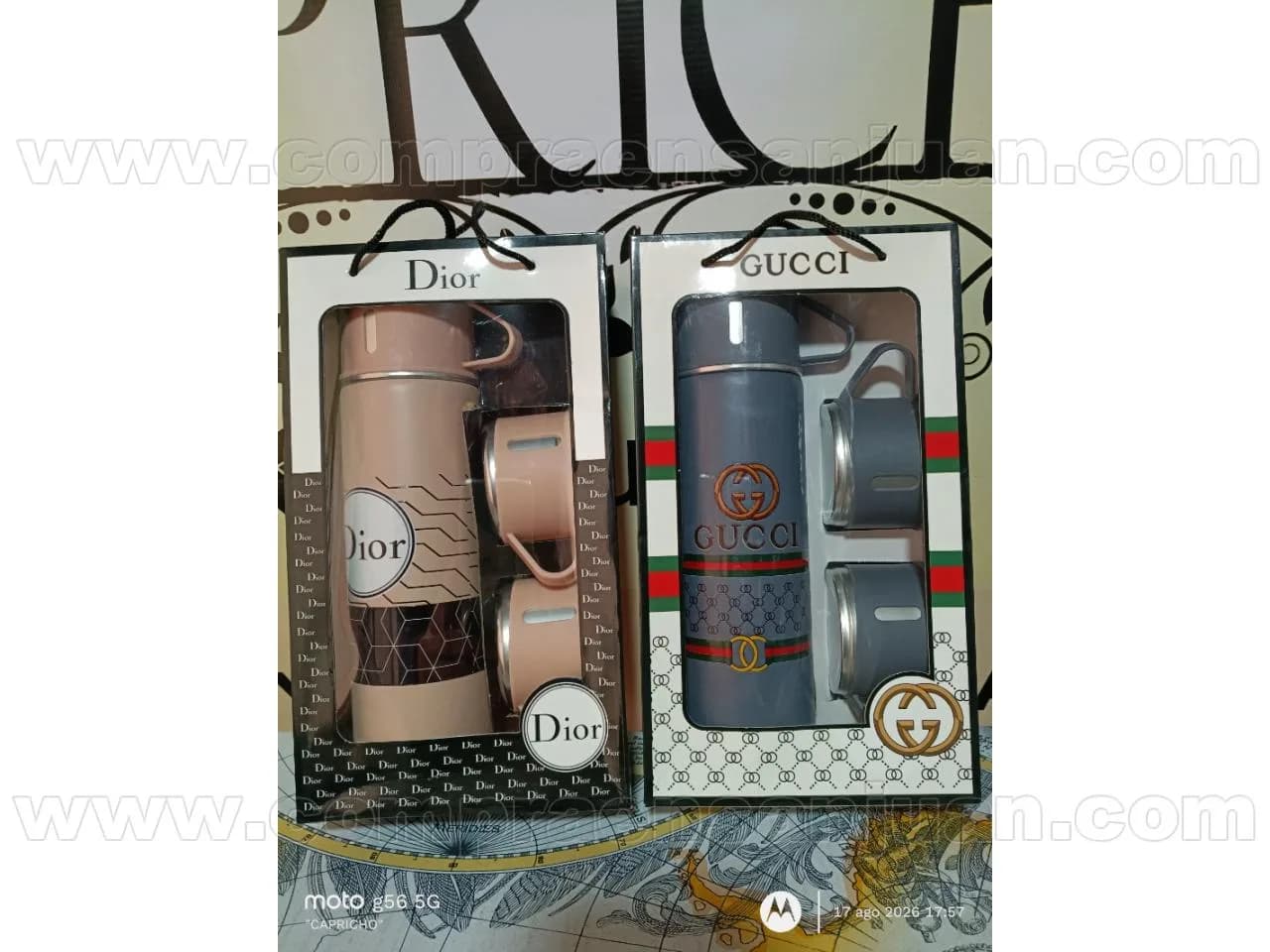 Termo 500ml + Tacitas Dior-gucci