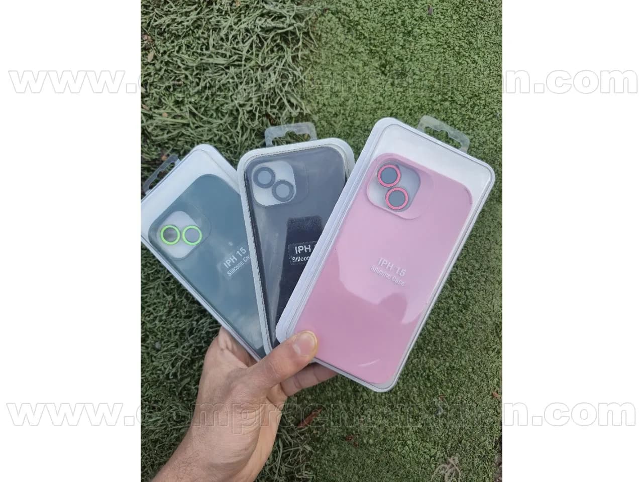 Funda De Silicona Silicone Case Para Iphone 15 (con Protector De Lentes)