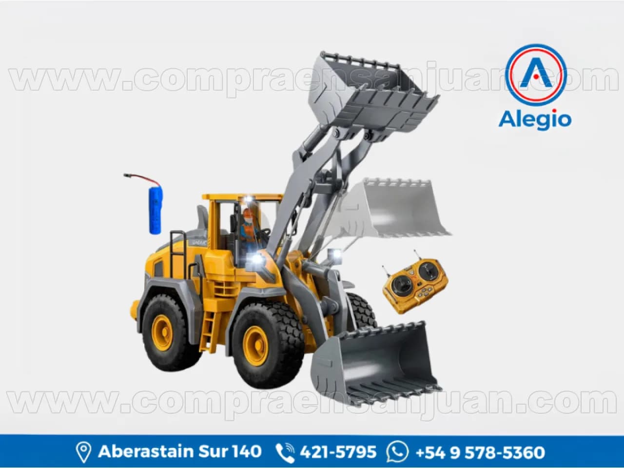 Bulldozer Camion A Radiocontrol Con Pava Excavadora Gadnic Rcwl0060 - Efectos De Luces Y Sonido - Nuevo (#84565)