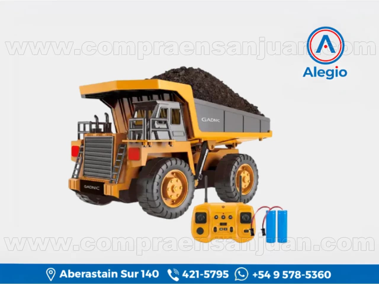 Camion A Radiocontrol Con Volquete Gadnic Rcwl0050 - 2 Baterías Recargables 3.7v - Nuevo (#84566)