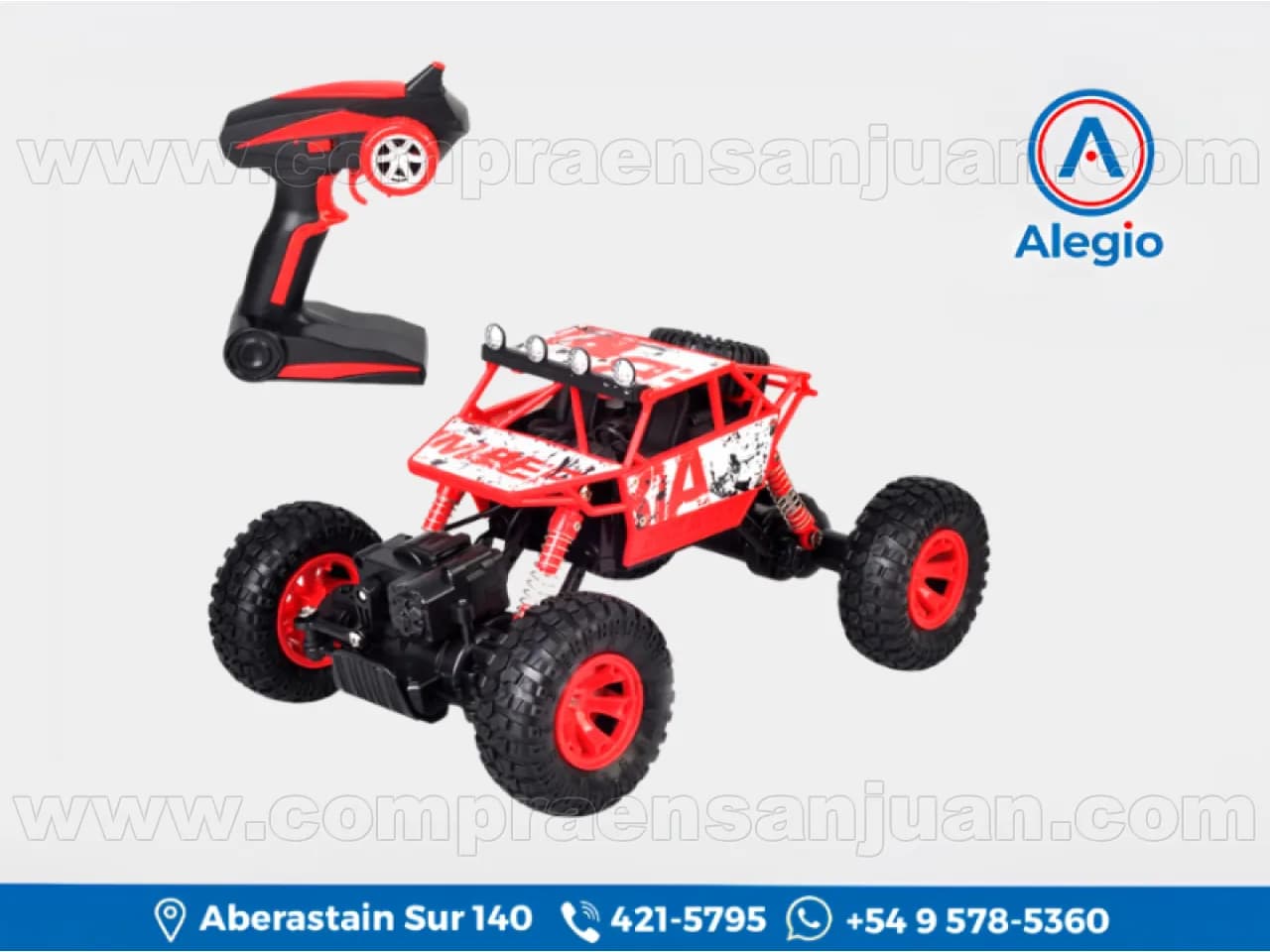Auto A Radiocontrol Monster 4x4 Gadnic Rcwl031r - Distancia De Control 50 M - Nuevo (v#84563)