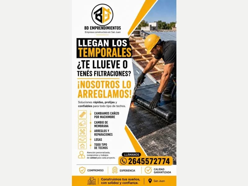 Albañileria Techado Y Colocación De Membranas Oficios Servicios en San Juan
