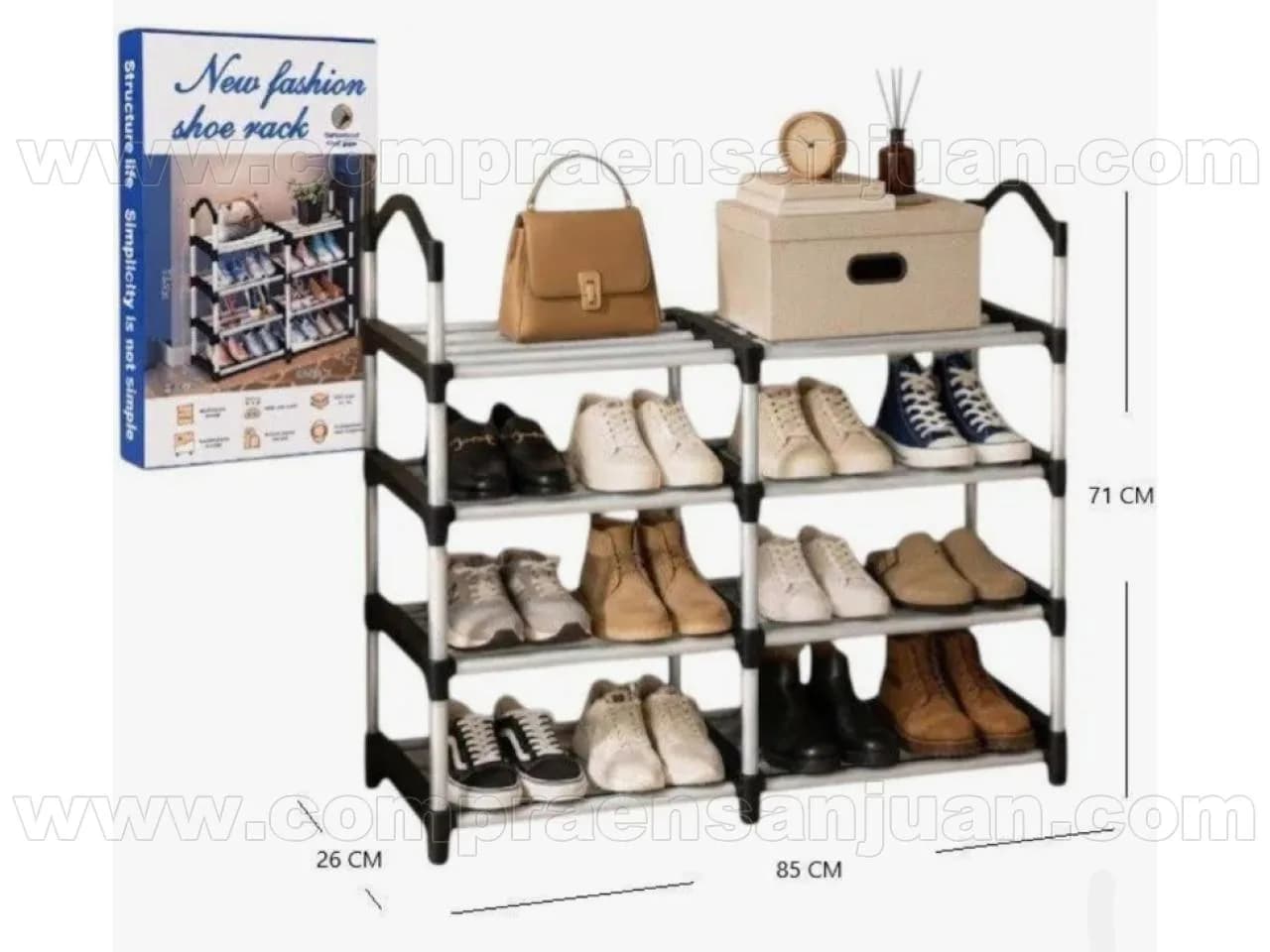 Organizador De Zapatos Doble 4 Niveles