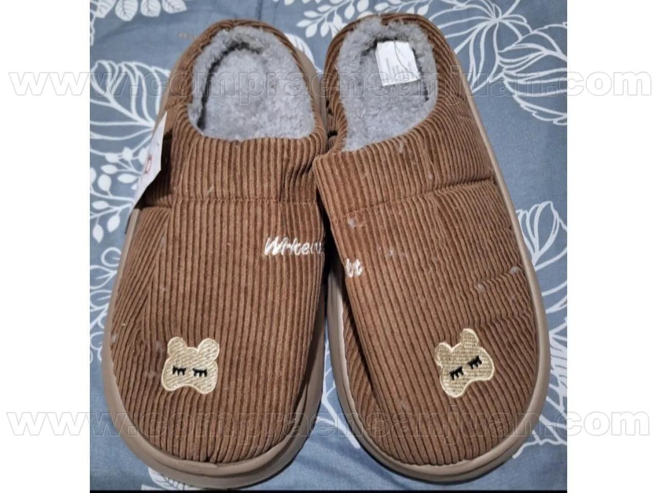 Pantuflas Con Piel