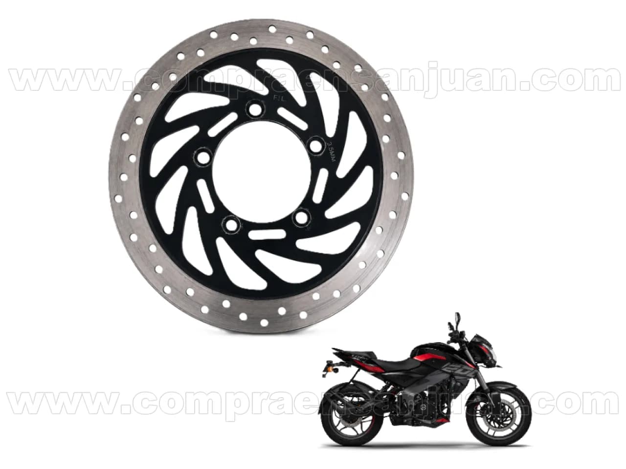 Disco Freno Delantero Negro Bajaj Ns 200 Original