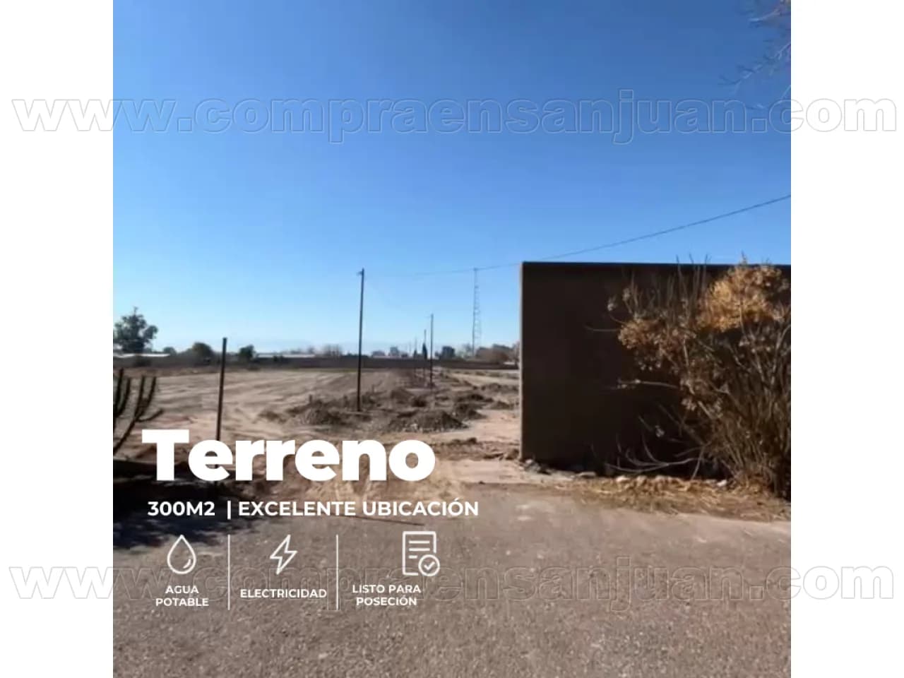 Vendo Lote 300m2, Loteo El Prado. Chimbas