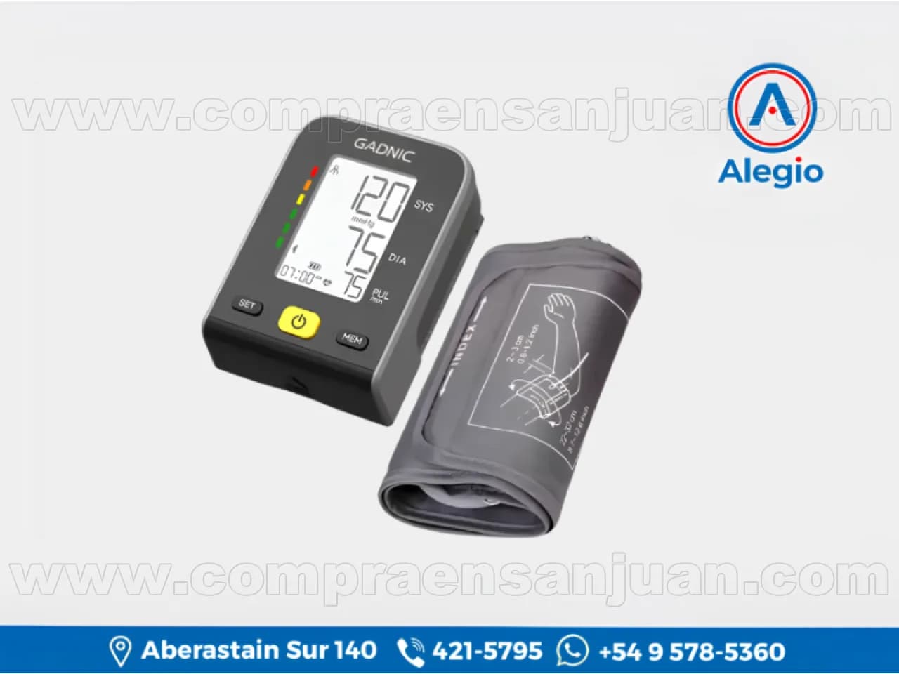 Tensiometro Muñeca Gadnic Dbp-8199 - Monitor De La Presión Arterial - Nuevo (#84592)