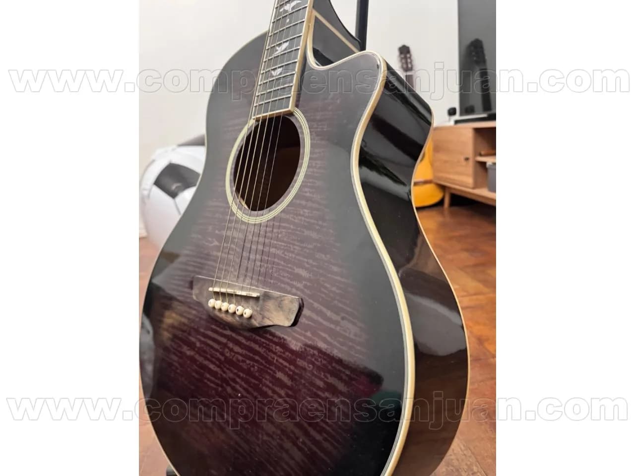 Guitarra Acústica Parquer Como Nueva Con Funda