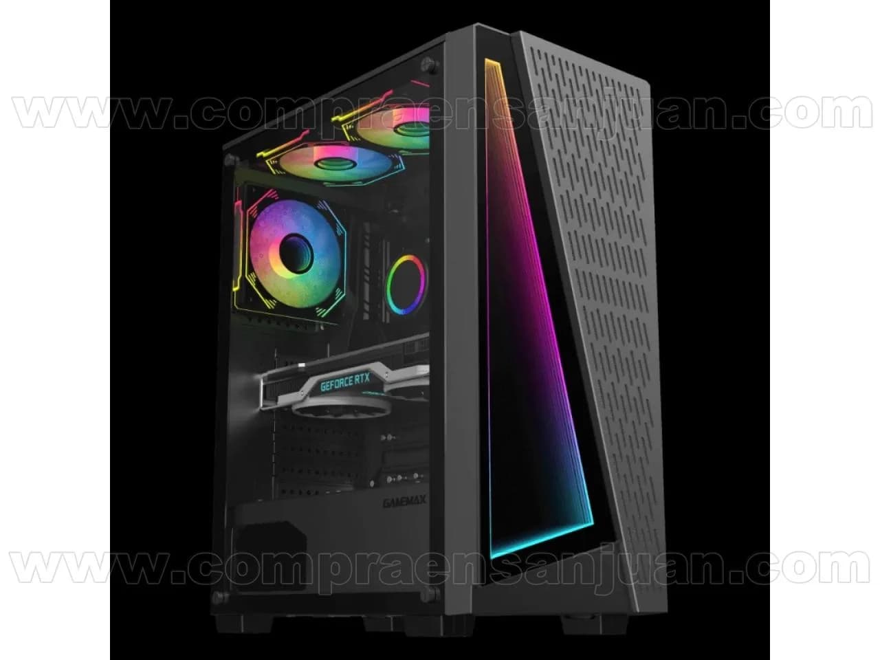 🖥️ Gabinete Gamer Gamemax Prism - ¡3 Fans Argb + Diseño Gamer