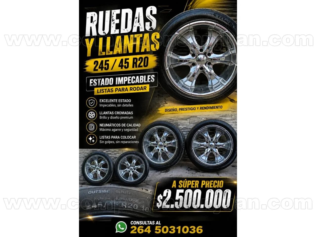 Llantas Rodado 20 6 Agujeros Muy Lindas