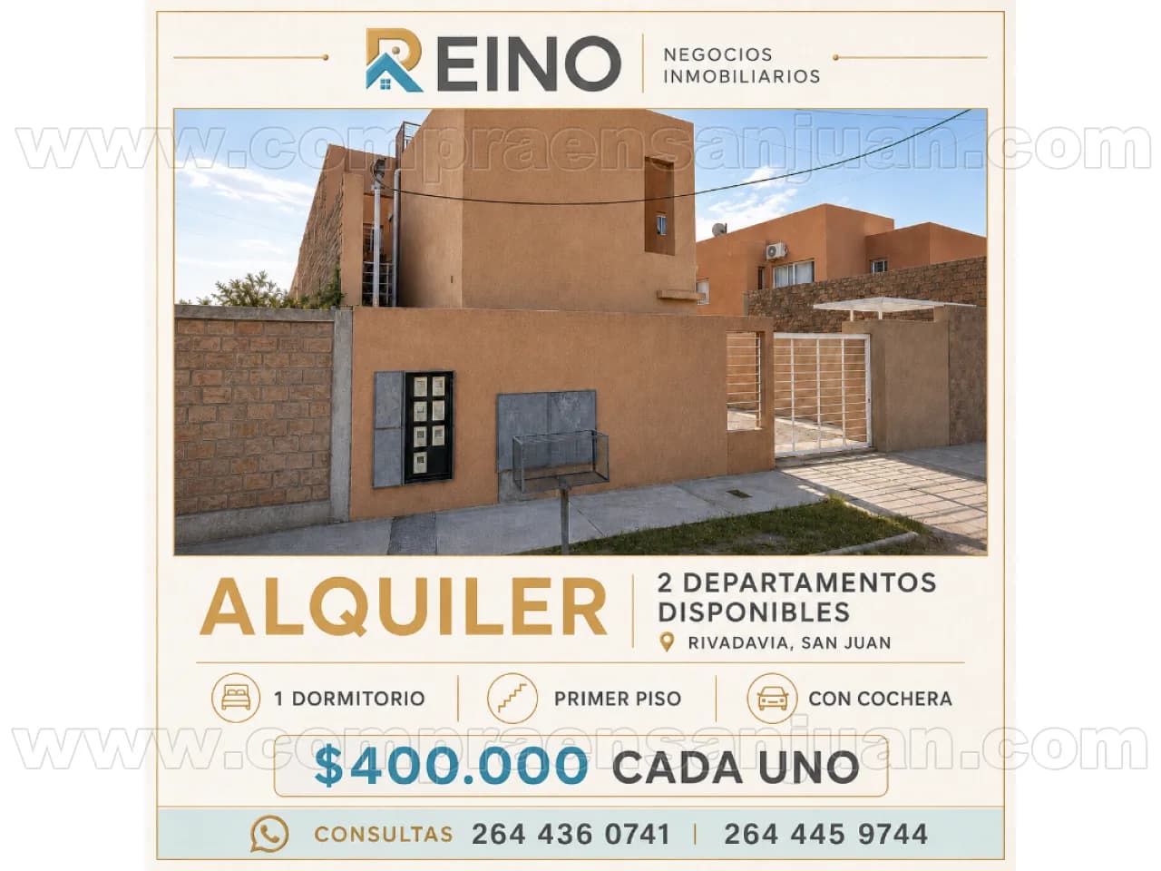 🏠 Alquiler En Rivadavia, San Juan Se Alquilan Dos Departamentos