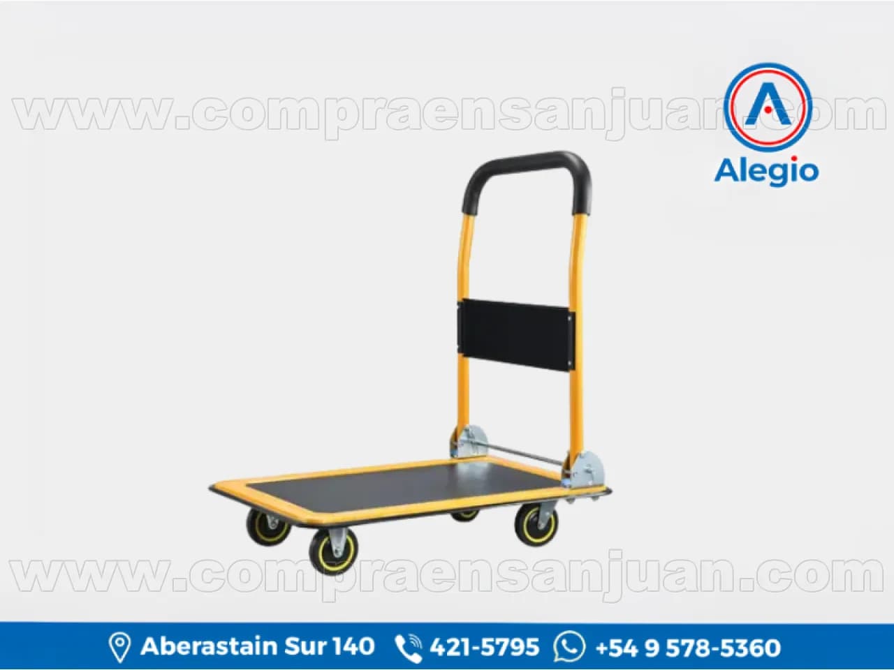 Carro De Carga Zorra Plegable Reforzado 150kg 4 Ruedas Gadnic Carrit06 - Nuevo (#84589)