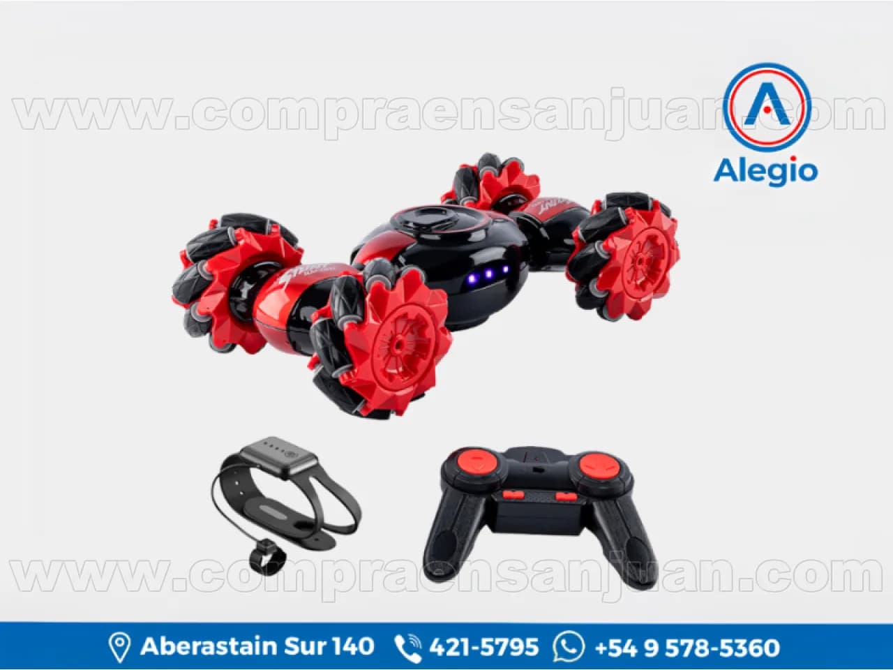 Auto A Radiocontrol Anfibio Gadnic Twist 19 Rojo Rcwl037r - Batería Li-po Recargable 1200mah - Nuevo (#84562)