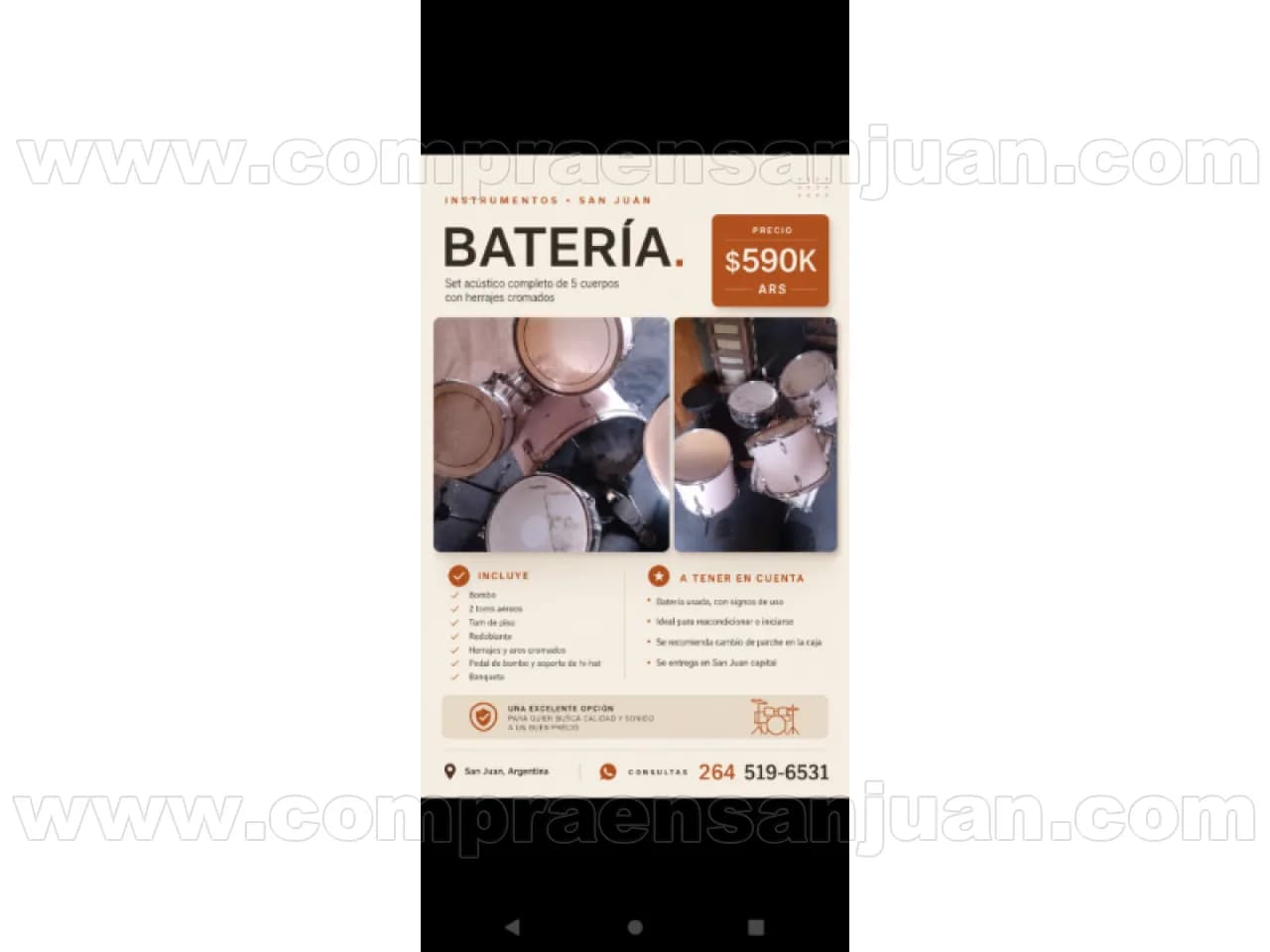 Batería De 5 Cuerpos