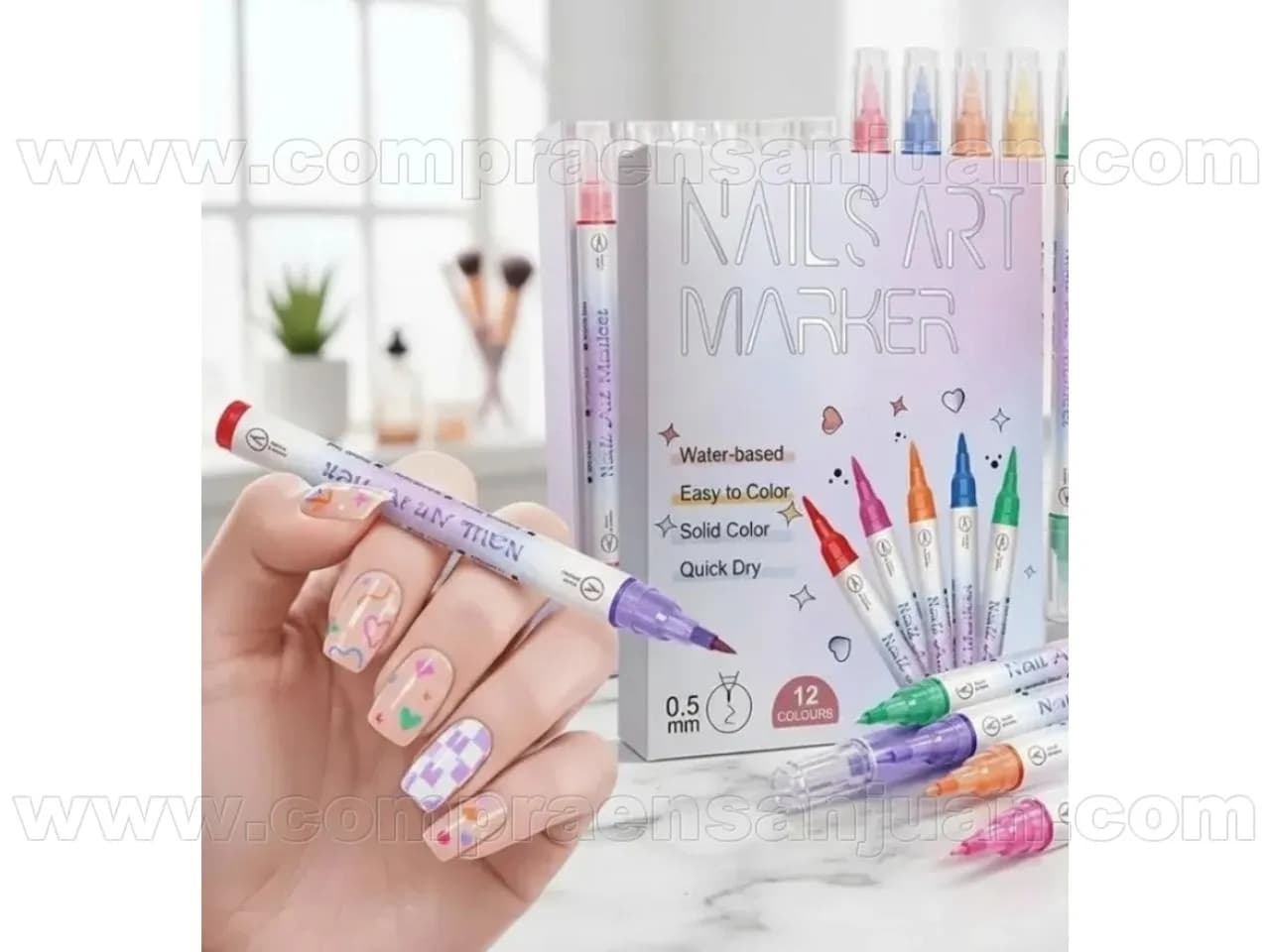 Professional Nail Acrylic Paint Pen Set, 12-color Nail W. Cada Una 1500