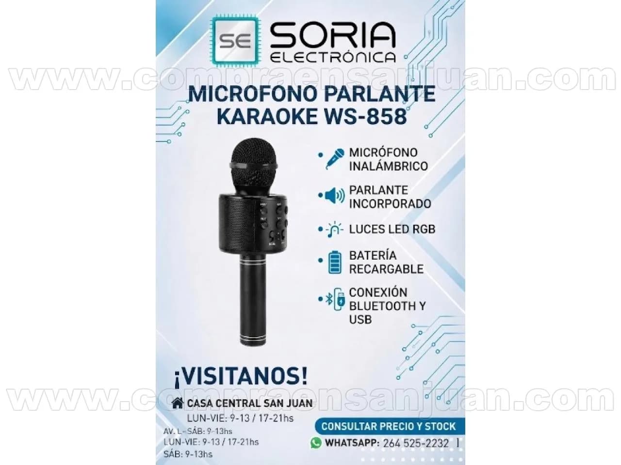 Microfono Parlante Karaoke Ws-858
