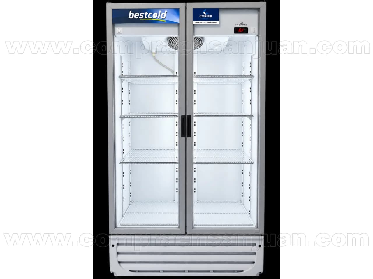Heladera Vertical Exibidora Doble Puerta