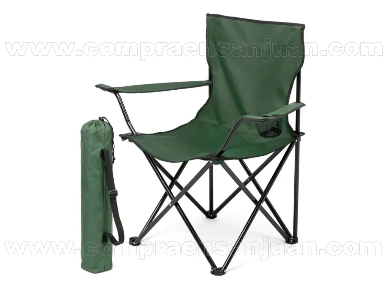 Silla Plegable Camping Reforzada Pesca Director Reposera Color Verde Marca Raitot