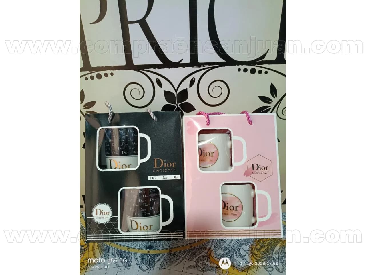 Tazas + Cuchara X 2 Dior
