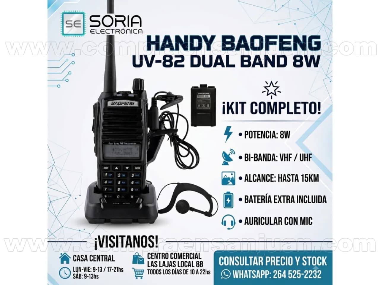 Handy Baofeng Rbf-82 Uv-82 Dual Band / Daul Display/ Dual Watch